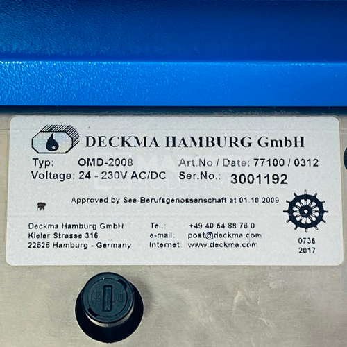 WhatsApp Image 2026-08-08 at 2.44.49 PM Deckma Hamburg OMD-2008 15ppm bilge alarm system unit