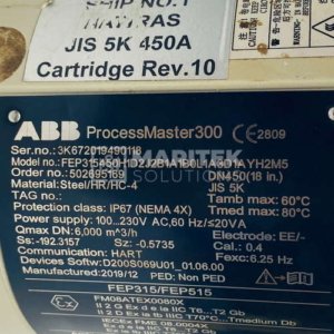 ABB ProcessMaster 300 FEP315450H1D2J2B1A1BOL1A3D1AYH2M5 Electromagnetic flowmeter