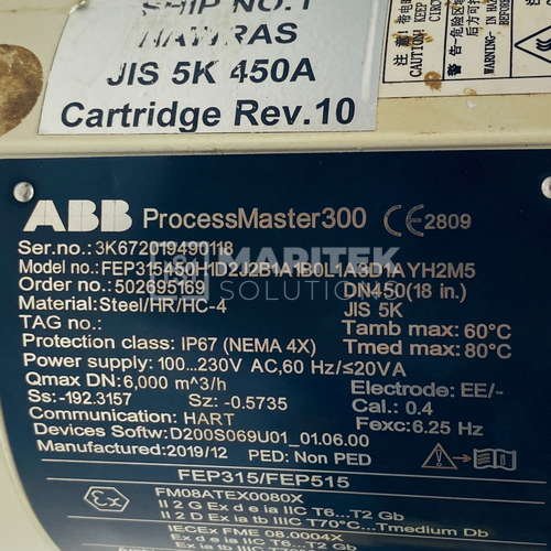 WhatsApp Image 2026-08-08 at 3.47.32 PM (1) ABB ProcessMaster 300 FEP315450H1D2J2B1A1BOL1A3D1AYH2M5 Electromagnetic flowmeter