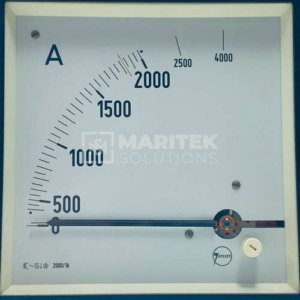 Janssen Q500 Analog dial square panel ammeter