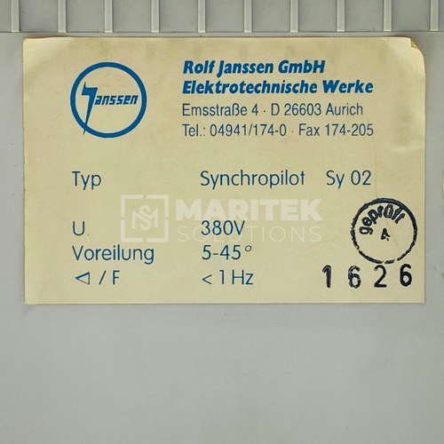 WhatsApp Image 2026-08-17 at 11.48.44 AM Janssen Synchropilot Sy 02 Synchronizing Relay