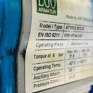 Air Torque AT101U S12 B Pneumatic rotary valve