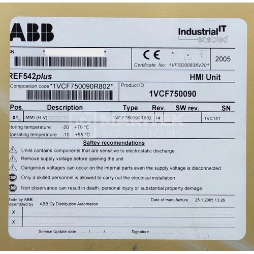 ABB REF542PLUS HMI UNIT_2 ABB REF542PLUS HMI UNIT