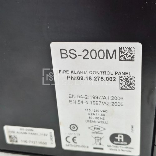 Autronica Autroprime BS-200M Fire Alarm control panel(PN 09.18.275.002)_3 Autronica Autroprime BS-200M Fire Alarm control panel(PN 09.18.275.002)