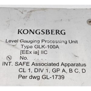 KONGSBERG GLK-100A LEVEL GAUGING PROCESSING UNIT