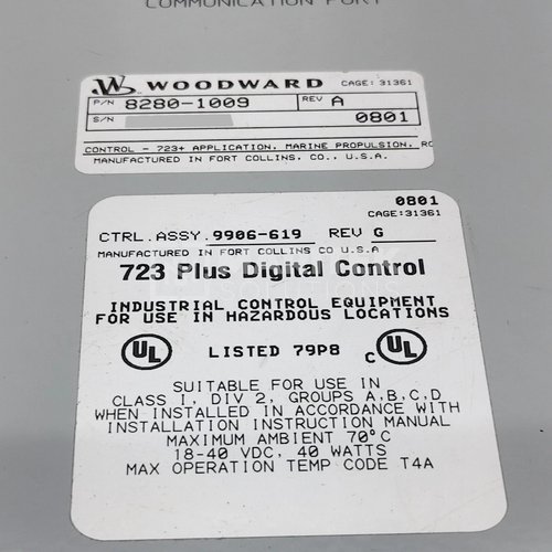 WOODWARD 723 PLUS DIGITAL CONTROL 8280-1009 REV A ASSY 9906-619 REV G_4 WOODWARD 723 PLUS DIGITAL CONTROL 8280-1009 REV A ASSY 9906-619 REV G